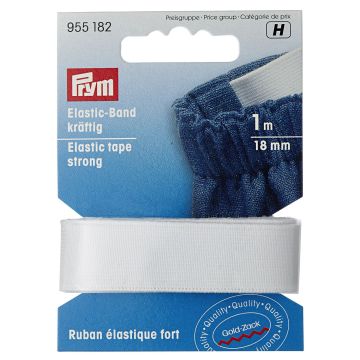PRYM Band-elastiek sterk 18 mm wit 955182