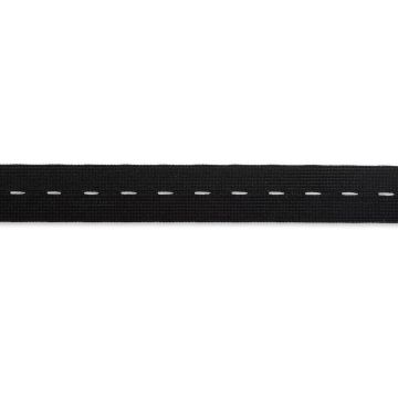 PRYM Knoopsgatenelastiek geweven 25 mm zwart 956250