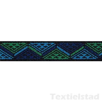 Elastiek Color 25 mm driehoek blauw p.m.