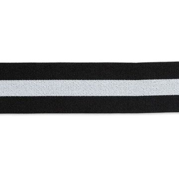 Elastiek Color 50 mm strepen zwart~wit