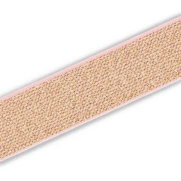 Elastiek Color 25 mm rozegoud p.m.