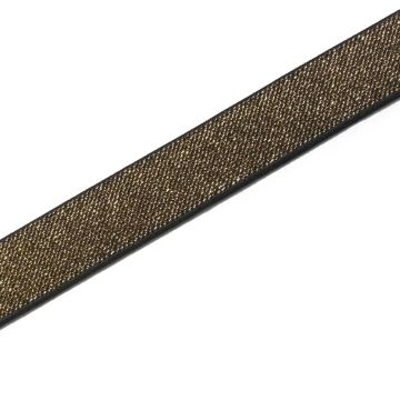 Elastiek Color 25 mm zwart~goud