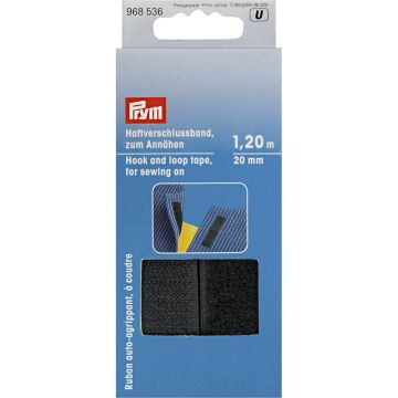 PRYM Klittenbandsluiting aannaaien 20mm zwart 968536