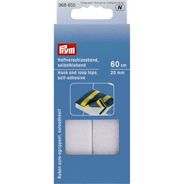 PRYM Klittenbandsluiting zelfklev. 20mm wit 968655