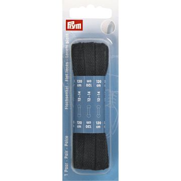 PRYM Platte veters 8mm 120cm CO zwart 974730