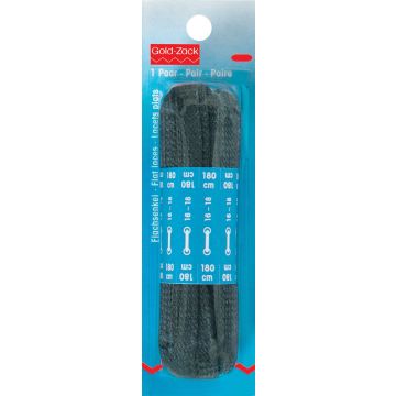 PRYM Platte veters 8mm 180cm CO zwart 974750