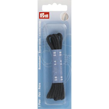 PRYM Ronde veters 3mm 60cm CO zwart 974810