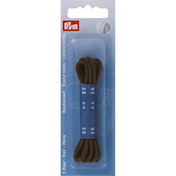 PRYM Ronde veters 3mm 60cm CO bruin 974811