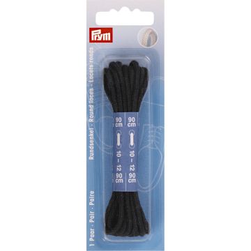 PRYM Ronde veters 3mm 90cm CO zwart 2st 974830