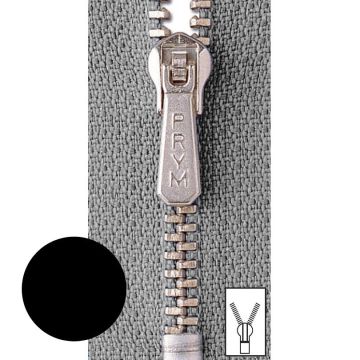 Prym Ritssluiting Metaal 4mm Zilver (niet deelbaar) Zwart #000 20 cm