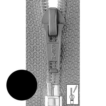 Prym Ritssluiting Kunststof 6mm fijn Deelbaar Zwart #000 30 cm