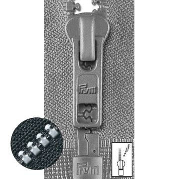 Prym Ritssluiting Kunststof 6mm grof Deelbaar Zwart Alu #010 60 cm