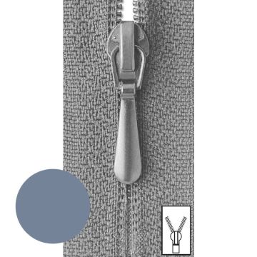 Prym Ritssluiting Kunststof 4mm (niet deelbaar) Grijs Blauw #027 50 cm