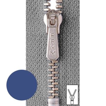 Prym Ritssluiting Metaal 4mm Zilver (niet deelbaar) nkt Blauw #223 22 cm