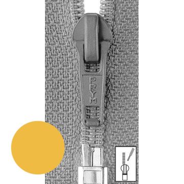 Prym Ritssluiting Kunststof 6mm fijn Deelbaar Geel #645 60 cm