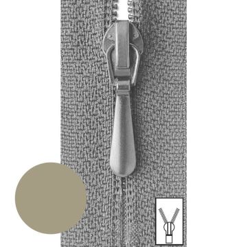 Prym Ritssluiting Kunststof 4mm (niet deelbaar) Khaki #837 40 cm
