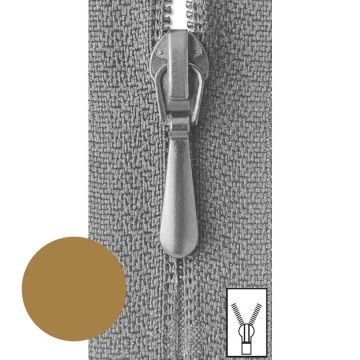 Prym Ritssluiting Kunststof 4mm (niet deelbaar) Mosterd Bruin #916 60 cm