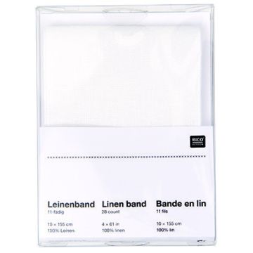 SB Linnen band Wit 10-155CM, Wit