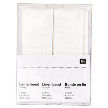 SB Linnen band Wit 4-110CMS-2