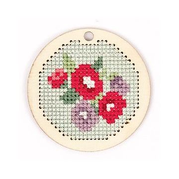Bloemetjes Veld Houtkleurig hanger, D7