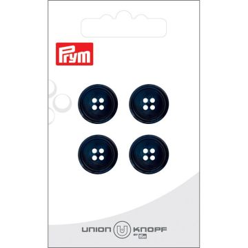 Knoop 4 gaatjes 15mm marine 4st