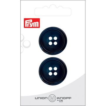 Knoop 4 gaatjes 25mm marine 2st
