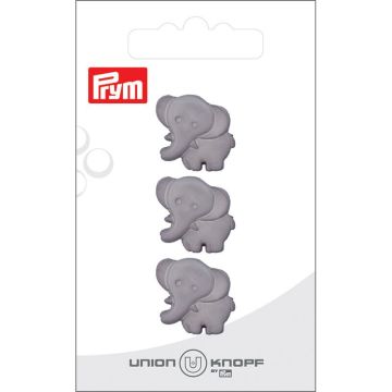 Knoop olifant 19mm lichtgrijs 3st