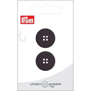 Knoop mat 4 gaatjes 20mm zwart 2st