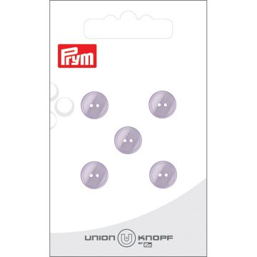 Knoop glans 2 gaatjes 10mm lila 5st