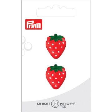 Knoop aardbei 21mm rood 2st