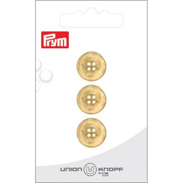 Knoop metaal 15mm mat goud 3st