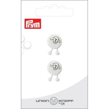 Knoop schaap 18mm wit 2st