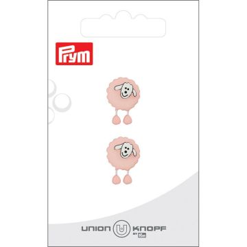 Knoop schaap 18mm lichtroze 2st