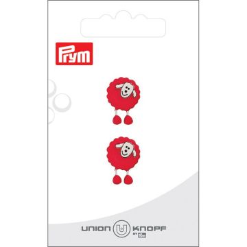 Knoop schaap 18mm rood 2st