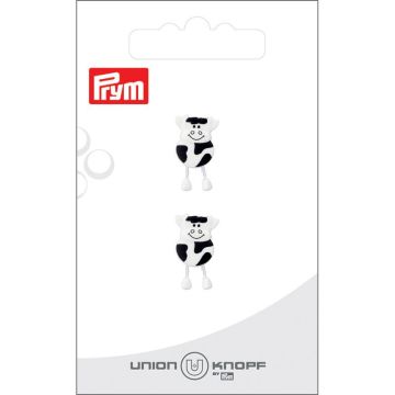 Knoop koe 18mm wit 2st