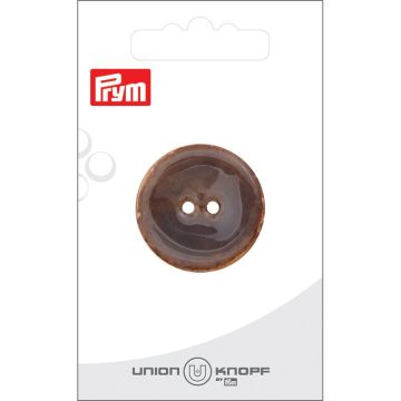 Knoop kokos 2 gaatjes 30mm grijs 1st