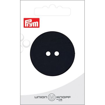 Knoop ruw 2 gaatjes 30mm zwart 1st