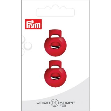 Koordstopper 1 gat 20mm rood 2st
