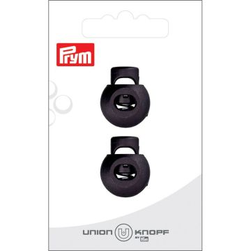 Koordstopper 1 gat 20mm zwart 2st
