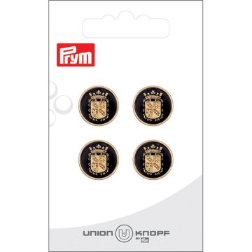 Kunststof 15mm black - goud 4st
