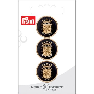 Kunststof 22mm black - goud 3st