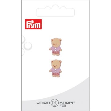 Kunststof 2 gaatjes Beer 15mm lina 2st
