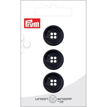 Kunststof 4 gaatje 18mm zwart 3st