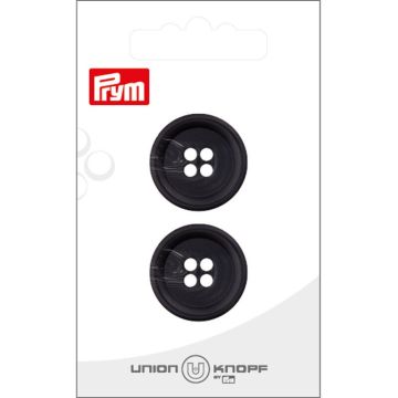 Kunststof 4 gaatjes 23mm zwart 2st