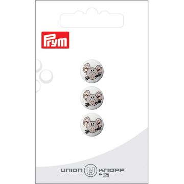 Kunststof muis 12mm wit 3st