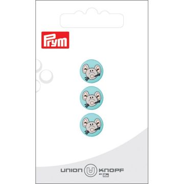 Kunststof muis 12mm turkoois 3st