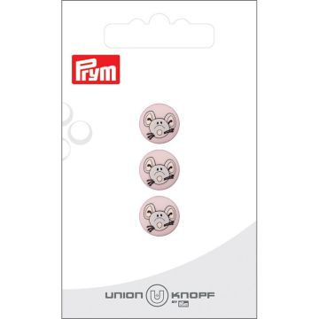 Kunststof muis 12mm rose 3st