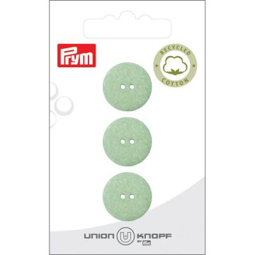 Cotton-poly recycled 2 gaatjes 18mm l.groen 3