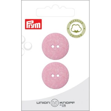 Cotton-poly recycled 2 gaatjes 23mm rose 2st