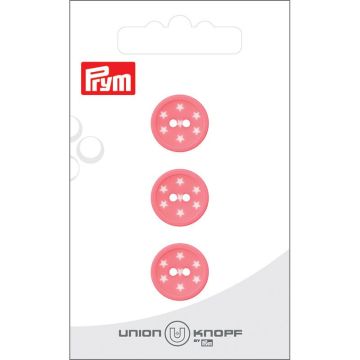 Kunststof Star 15mm pink 3st